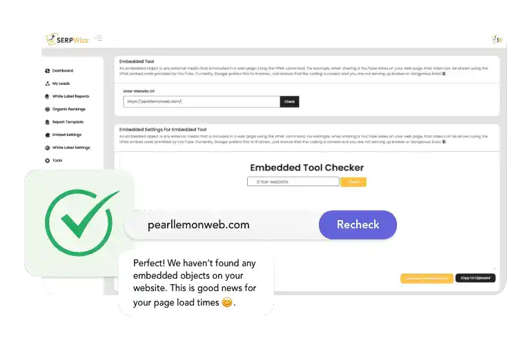 professional SEO audit tool embed for your website